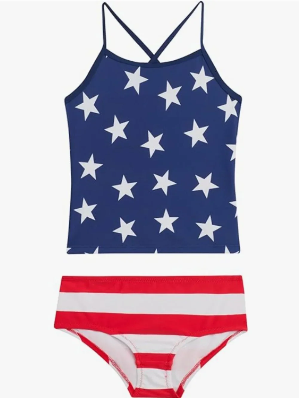 Girls Melanie Beach Sport 2-pc UPF‎ 50+ Banded Tankini- Size 8 NEW